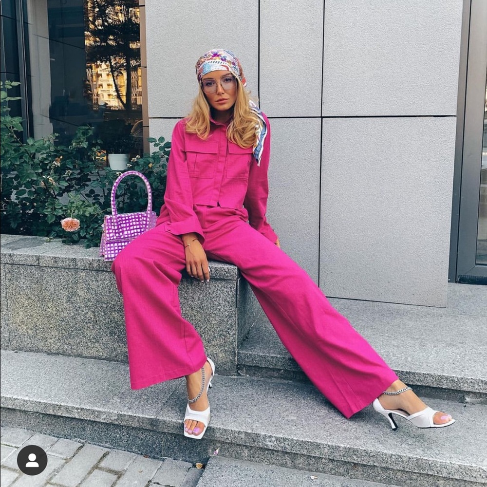 Zara wide leg pants bloggers favorite